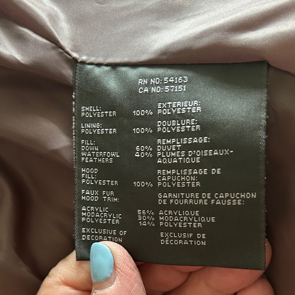 Marc New York Women's Brown Quilted Jacket with Faux‎ Fur Hood large - Picture 6 of 7